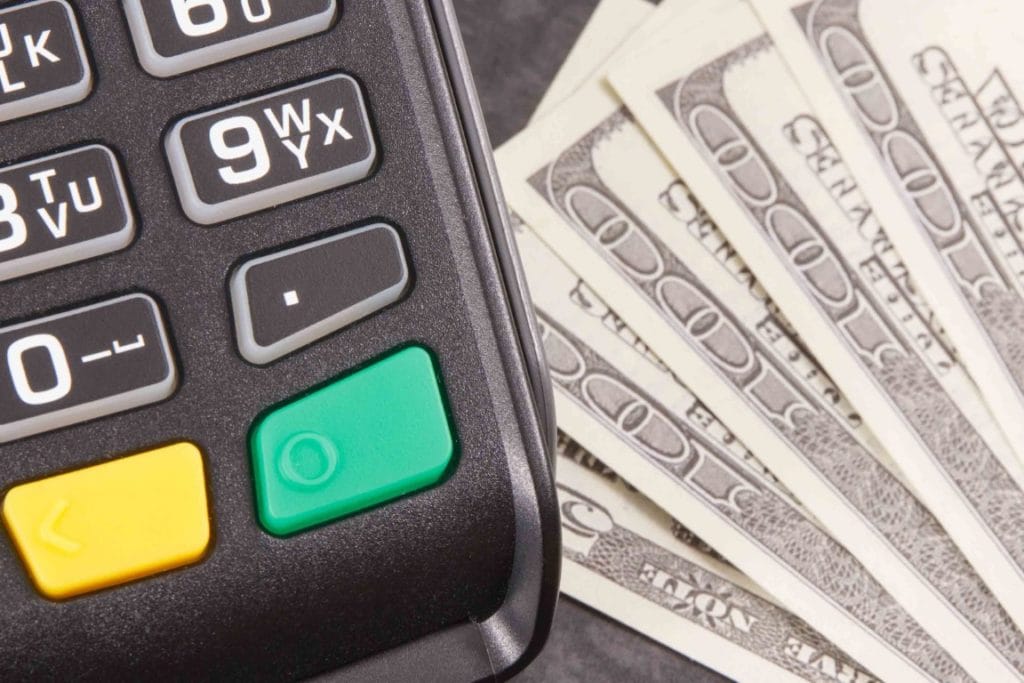 Money next to a calculator